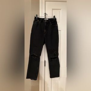 A&F Ankle Straight Ultra High Rise Jeans